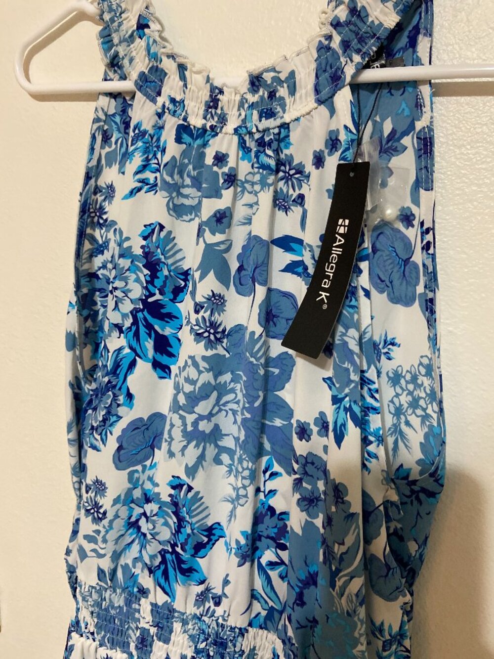 Gorgeous Blue Flower Wedding Guest Dress
